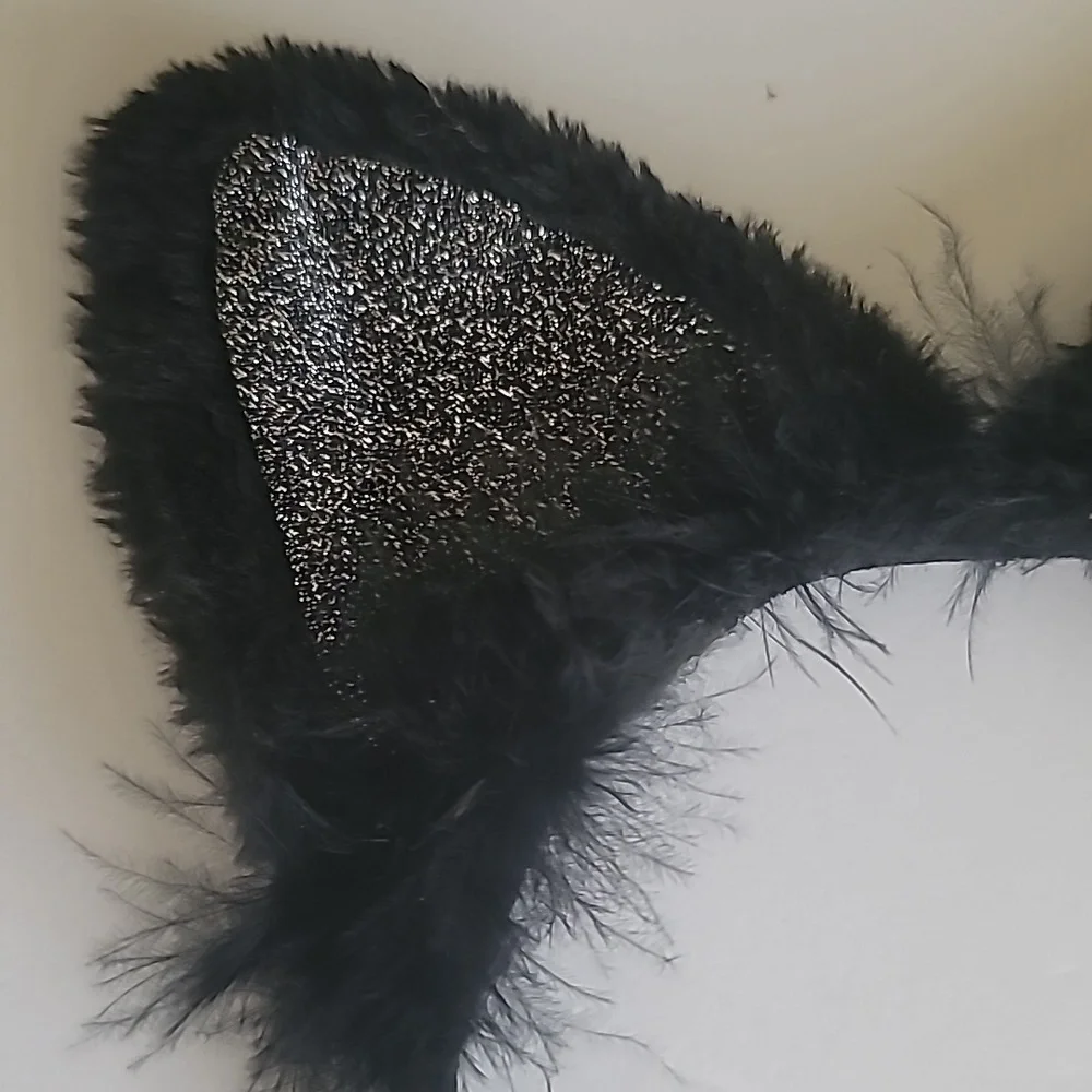 Madigras Masquerade Mask Cat Ear Headband Party Costume Halloween